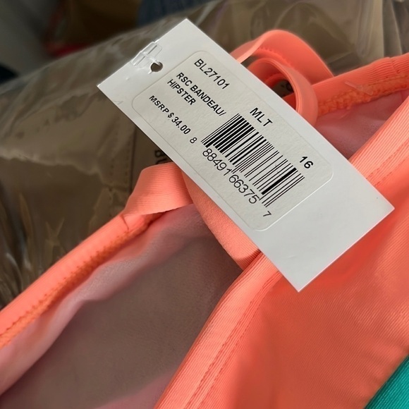 NWT - Beach Lingo - Color-block Bandeau - Picture 4 of 6